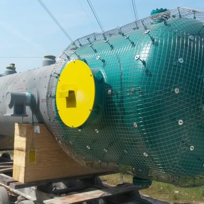 Process Gas Exchanger in SA 516 Gr. 70 / SA 387M Gr.11 Cl.2 / SA 182M Gr. F11 Cl.2 at Mozyr plant – Size: 12.490 x 2.282 mm; 84 t – Republic of Belarus