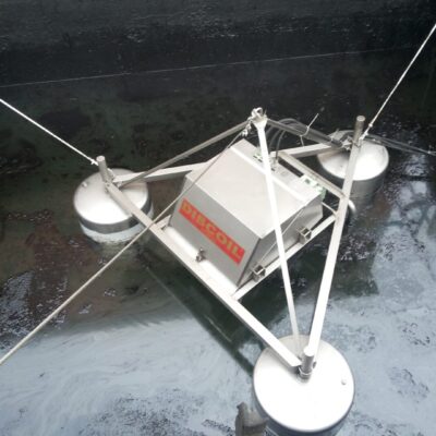 Oil skimmer model S4 75-01P - n.4 discs with floating platform in stainless steel, ATEX Zone 0